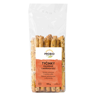 Tyčinky celozrnné s mořskou solí 100 g BIO PROBIO