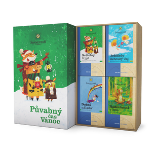 Čaj porcovaný - Dárková kazeta čajová - Půvabný čas Vánoc 102,6 g BIO SONNENTOR