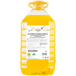 GASTRO - Olej slunečnicový na pečení a smažení - dezodorizovaný BIO 5 l PROBIO