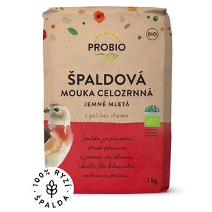Mouka špaldová celozrnná jemně mletá 1 kg BIO PROBIO KLASA