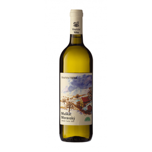 Víno bílé Muškát moravský ročník 2022 - moravské zemské víno (suché) VINAŘSTVÍ VÁLKA - do vyprodání 
