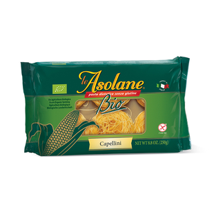 Nudle kukuřičné vlasové BEZLEPKOVÉ (Capellini) 250 g BIO LE ASOLANE