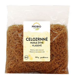 Nudle žitné celozrnné vlasové 300 g BIO PROBIO