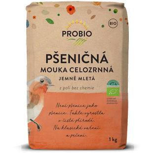 Mouka pšeničná celozrnná jemně mletá 1 kg BIO PROBIO KLASA