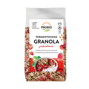 Müsli křupavé - granola fermentovaná jahodová 300 g BIO PROBIO 