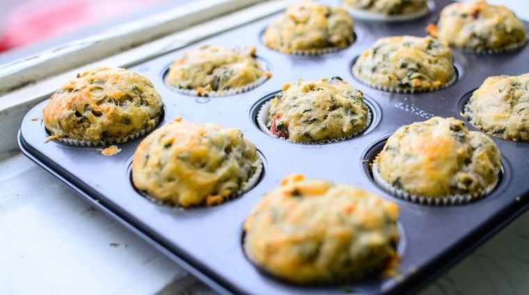Jarní špenátové muffiny