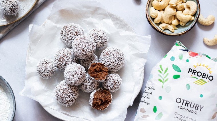 Energy balls s pohankovými otrubami