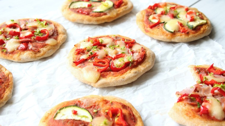 Celozrnné minipizzy z mouky z červené pšenice