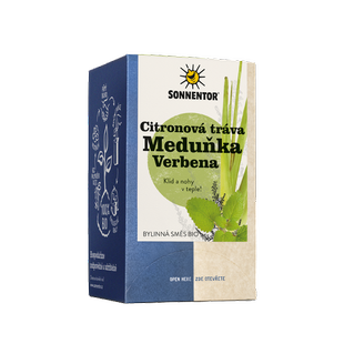 Čaj porcovaný - Citronová tráva Meduňka Verbena 21,6 g BIO SONNENTOR