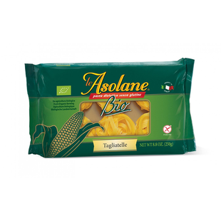 9Nudle kukuřičné široké dlouhé BEZLEPKOVÉ (Tagliatelle) 250 g BIO LE ASOLANE