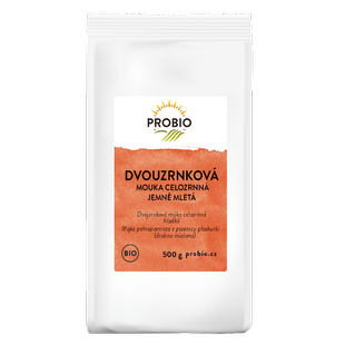 Mouka dvouzrnková celozrnná jemně mletá 500 g BIO PROBIO