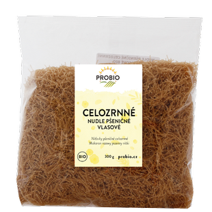 Nudle pšeničné celozrnné vlasové 300 g BIO PROBIO