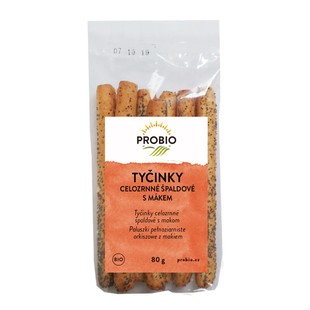 Tyčinky špaldové celozrnné s mákem 80 g BIO PROBIO dočasně nedostupné