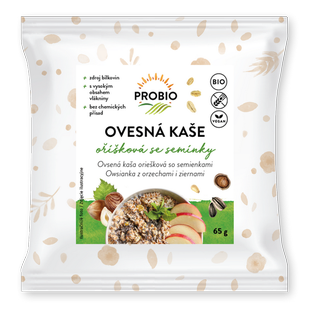 Kaše ovesná oříšková se semínky bezlepková jednoporcová 65 g BIO PROBIO