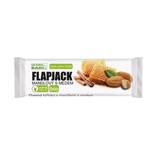 Flapjack mandlový s medem 40 g BIO NATURAL BARS dočasně nedostupné