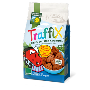 Keksy špaldovo-kakaové celozrnné AUTÍČKA 125 g BIO BOHLSENER MÜHLE 
