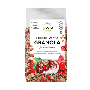 Müsli křupavé - granola fermentovaná jahodová 300 g BIO PROBIO 
