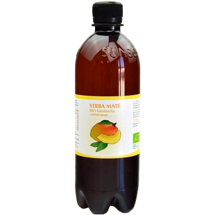 Kombucha Yerba Maté s příchutí Mango 500 ml BIO