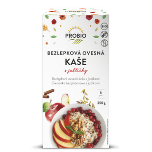 Kaše ovesná bezlepková s jablíčky 250 g BIO PROBIO